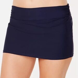 DKNY Women's Black 4 Way Stretch UV Protection Swim Skirt Swimsuit Bottom XS NWT